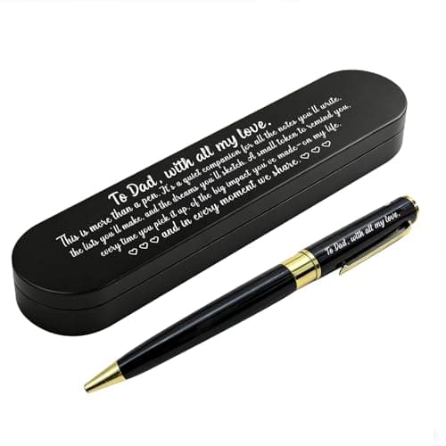 Father's Day Dad Gifts, To Dad with All My Love Engraved Ballpoint Pen - Image 1