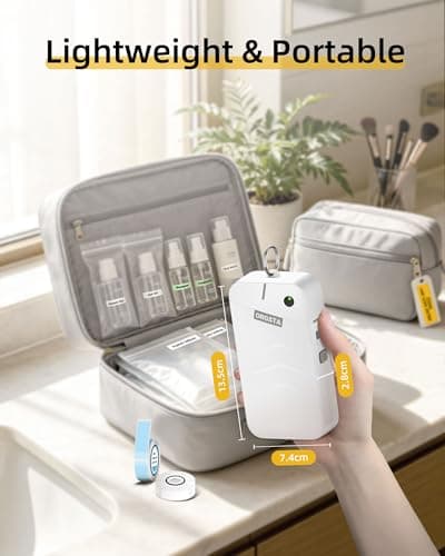 ORGSTA Label Maker Machine with Tape Bluetooth Portable Thermal Labelling Printer for School Home Office Organization, Wireless Mini Labeler S001 Label Machine with Label Sticker Maker, White - Thumbnail 5