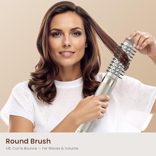 MESCOMB 5 in 1 Hot Air Styler, Hair Dryer Brush with Auto-Wrap Curlers, 110,000 RPM Ionic Blow Dryer Brush & Volumizer for Soft Curls, Bouncy Blowouts, Smoothing and Frizz Control - Thumbnail 5