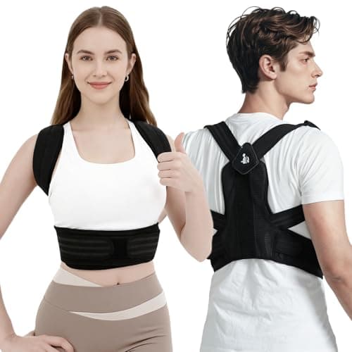 DEZIYUA Posture Corrector Back Brace for Women and Men, Shoulder Straightener, Adjustable Back Support Brace, Back Pain Relief – Slouching, Scoliosis, Hunchback, Hump, Thoracic, Spine Alignment – with Adjustable Shoulder Straps, Posture Support. Posture Corrector Back Brace -XL (Underbust 34''-45'') - Image 1