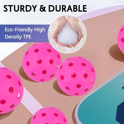 AILANFEI ALANFEI 12-Pack Premium Pickleball Balls -Compliant USAP Approved, 40 Holes Outdoor/Indoor Pickle Balls， Perfectly Balanced, High Bounce True Flight, Pickle Ball for Tournament Play - Thumbnail 5