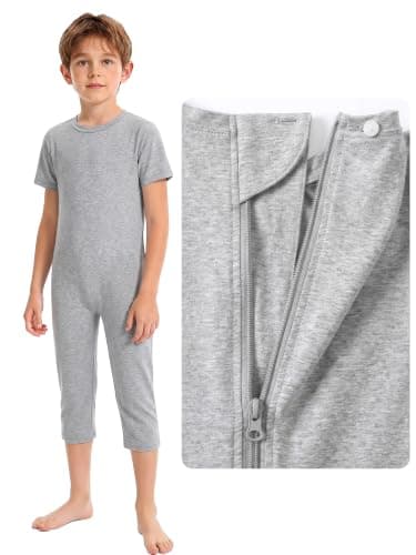 Recorah Adaptive Anti-Strip Jumpsuit for Autism Kids Enhanced Tear-Resistant Fabric Reinforced Stitching Secure Back Zipper
