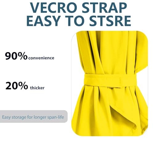 GREFORG 6.5x10FT Rectangular Patio Umbrella with Push Button Tilt & Crank Lift for Garden,UV Protection Outdoor Umbrella for Deck,Pool and Yard,Yellow - Thumbnail 4