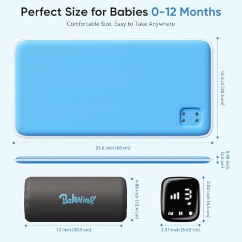 Baby Vibrating Sleep Soother Pad, Baby Sleep Aid, Vibrating Mattress Pad Sleep Soother, 90 Min Timer, Vibrating Mat for Sleep, Aid to Calm Fussy Newborn for Easier Rest, Infant: 0-12 Months, Blue - Thumbnail 6