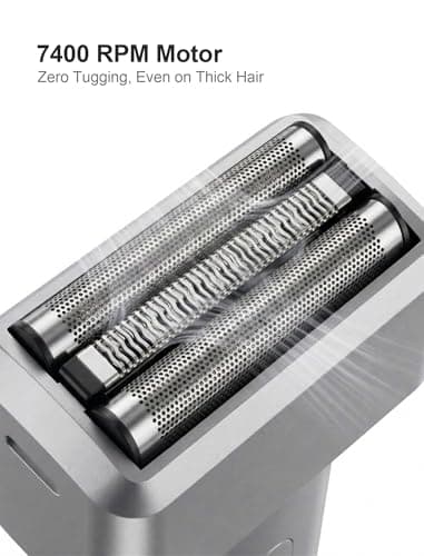 Men’s Electric Foil Shaver – Rinse Under Faucet & Shower Ready with Wet/Dry Shave, Type-C Fast Charging & Digital LED Display, Travel-Rechargeable Razor for Daily Close Face Beard Grooming - Thumbnail 6