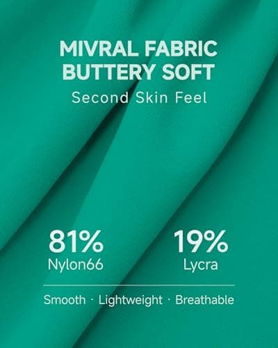 MXYMXY Buttery Soft Second-Skin Mivral High Waisted Yoga Leggings for Women 7/8 Lounge Pants Everyday Wear Emerald Green - Thumbnail 3