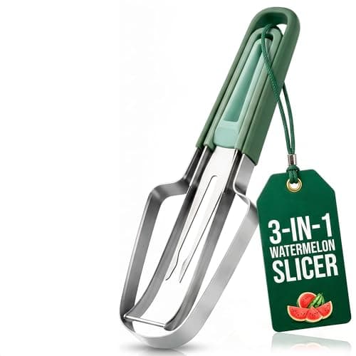3-in-1 Watermelon Slicer Tool — Stainless Steel Portable, Mess-Free Multi-Use Kitchen Gadget for Summer Picnic, BBQ, Pool Party, Family Hosting, Hostess Gift Idea — Watermelon Cutter Slicer Tool Kit - Image 1