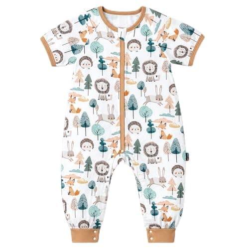 i-baby Outlast® Toddler Sleep Sack with Legs, 0.5 TOG Lightweight Muslin Baby Wearable Blanket, Walker Sleeping Sack with Outlast Temperature Regulation, Sleeping Bag with 2-Way Zipper 9-12M