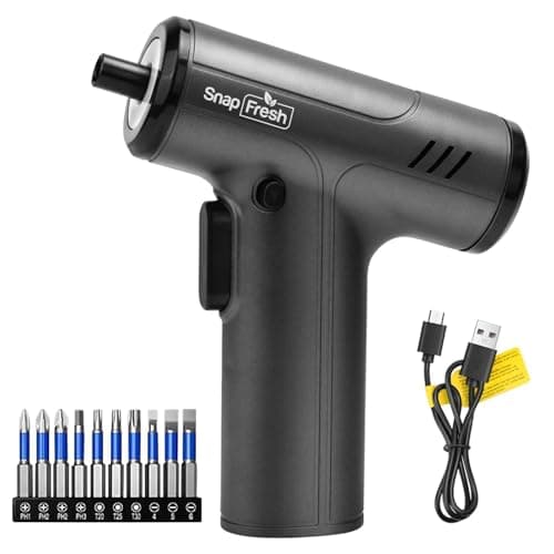 SnapFresh 4V Cordless Screwdriver Set, Electric Screwdriver with 10 Screwdriver Bits, 4-Speed Adjustable, 5 N·m Torque, USB-C Rechargeable Power Screwdriver for DIY, Home Repair - Image 1