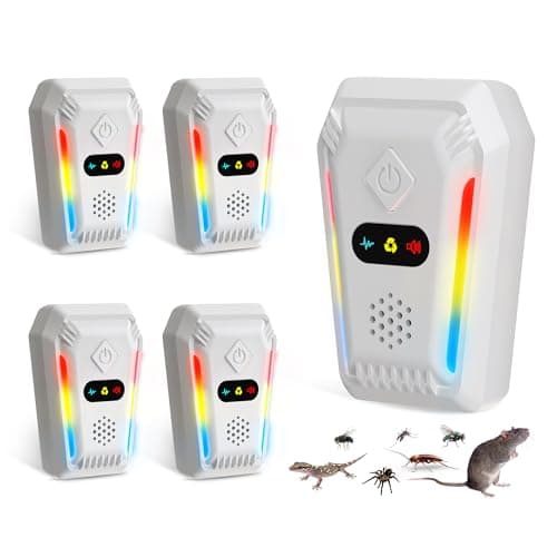 Cozlite 4-Pack Ultrasonic Pest Repeller, Plug-in Indoor Ultrasonic Insect Repeller with 3 Auto-Adjusting Modes, Bug Repellent for Roach, Rat, Mouse & Insects, Home Use (White) - Image 1