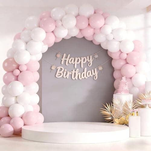 Spring Balloon Garland Arch Kit 160Pcs Pink White Latex Balloons for Baby in Bloom Baby Shower Wedding Bridal Shower Anniversary Birthday Party Decorations - Thumbnail 4
