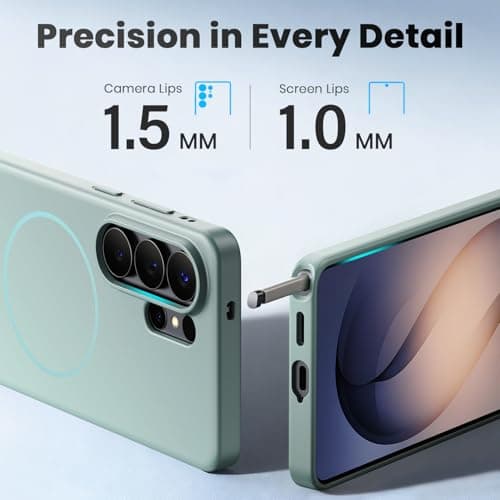 WSKEN Magnetic for Samsung Galaxy S26 Ultra Case - 100% Fit for MagSafe, Skin Friendly Grip Military Grade Shockproof Protective Cover, Slim Thin Phone Case for Galaxy S26 Ultra, Green - Thumbnail 4