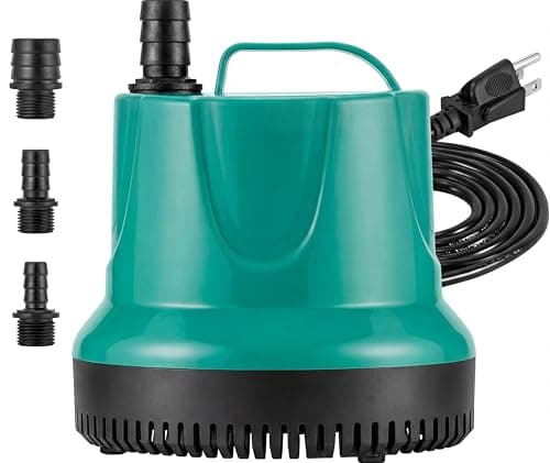 SHANGDA Small Sump Pump, Submersible Water Pump, 660GPH Pond Pump for Bathtub Pool Fish Tank with 6FT Power Cord, Greenish Blue