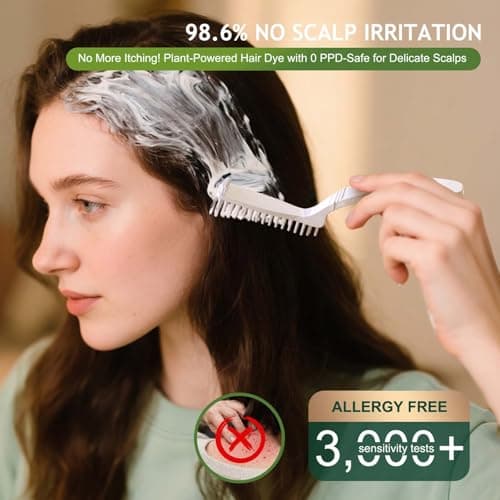 BioHueZ Permanent Hair Dye Hair Color for Gray Hair Coverage PPD-Free Hair Color Kit Medium Brown Hair Dye 3C Dark Mocha Brown Chocolate Brown - Thumbnail 5