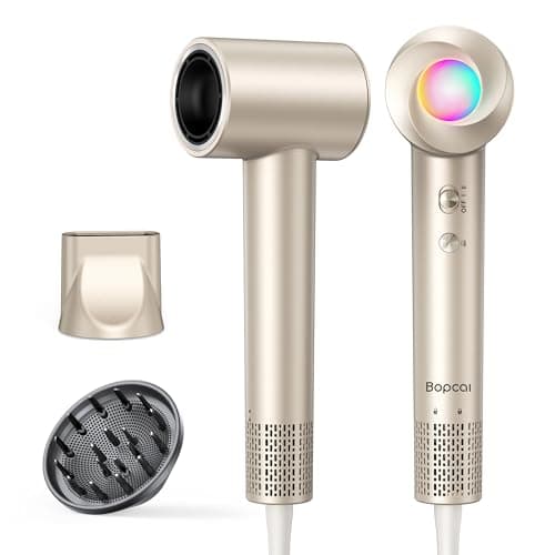 Ionic Hair Dryer with Diffuser - 160000RPM High-Speed Blow Dryer, 500 Millons Ions Frizz Free, Fast Drying for Women, Lightweight, Quiet, Professional Dryer for Curly or Straight Styles, Gift Idea