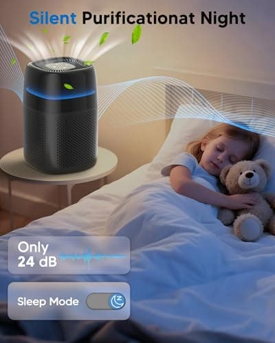FancyBark ZQA-5000A Air Purifiers for Home Bedroom to 1600 Ft², H14 True HEPA Room Air Purifiers for Bedroom With Sleep Mode Light Mode & Aroma Function Air Cleaner Smoke Odor Dust Pollen Pet Dander - Thumbnail 6