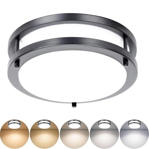 Drosbey 32W Dimmable LED Ceiling Light Fixture, Flush Mount Ceiling Lights for Kitchen, Bathroom, Bedroom, Hallway, 2700K/3000K/3500K/4000K/5000K Adjustable, 400W Equivalent, UL Listed - Image 1