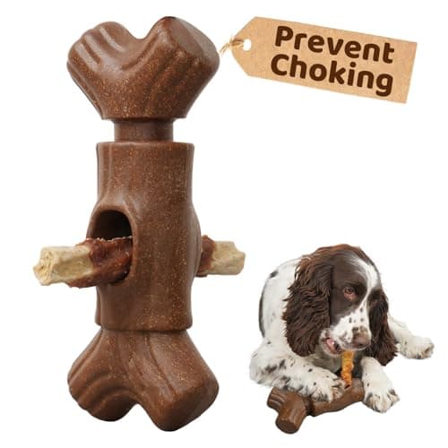 JoyBruko Bully Stick Holder for Dogs - for Aggressive Chewers Treat Chew Holder, Heavy Duty Yak Chew Toy Nylon Bone, Prevent Choking Safety Device for Small Medium Large Dogs, No More Swallowed Ends