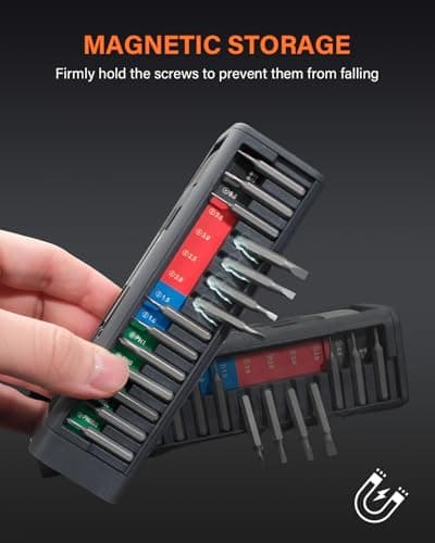 49 in 1 Precision Screwdriver Set, Professional Magnetic Mini Screw Driver with Magnetic Storage Box, Repair Tool Kit for Phone, Computer, Watch, Laptop, Macbook, Ring Doorbell, Eyeglass, Electronic - Thumbnail 3