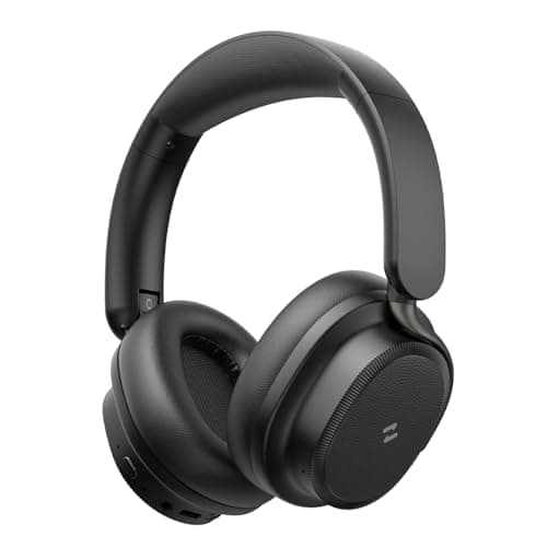 havit Noise Cancelling Headphones Over Ear, Wireless Bluetooth Headphones with 132H Playtime, Fast Charge 5 Min=5H, Foldable, Dual Device, with Mic for Travel Work Office, Black - Image 1