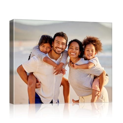Custom Canvas Prints with Your Photos, Personalized Picture to Canvas Print, Custom Wall Art for Bedroom, Living Room, Wedding Baby Pet Family, Customized Gift for Men/Women,8x12in - Image 1