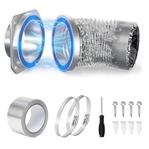 Gaolerbee Magnetic Dryer Vent Connector Kit, Quick Connect & Easy Clean Dryer Vent Coupling with 4" Duct & Clamps for Family Home Safety - Image 1