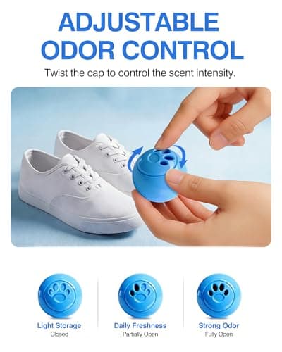Shoe Deodorizer Balls, 10 Pack Odor Eliminator for Shoes, Sneakers, Boots, Gym Bags and Lockers - Thumbnail 3