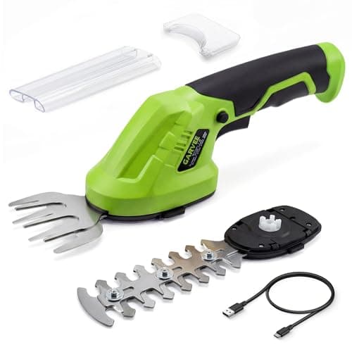 2-in-1 Electric Handheld Hedge Trimmer, Cordless Grass Shear & Shrub Trimme, Lightweight Rechargeable Bush Trimmers, with Type-C Cable, Dual Safety Switch, Brushless Motor, for Yard, Lawn, Garden - Image 1