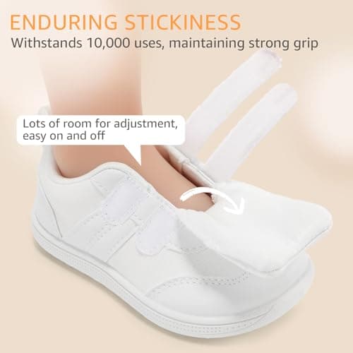 STQ KIDS Wide Toe Box Toddler Barefoot Shoes, Boys Girls First Walking Shoe Non Slip Zero Drop Fashion Sneakers, All White Toddler 10 - Thumbnail 5