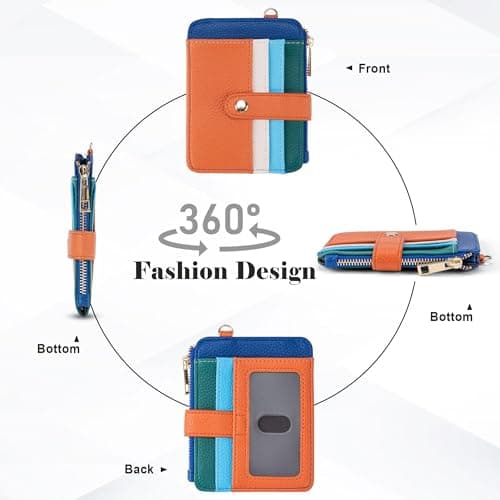 Airkit Wristlet Wallets for Women, Keychain RFID Blocking Credit Card Holder, Small Girly Wallet with Bracelet, Silicone Beaded Tassel Key Ring Card Holder, Rainbow - Thumbnail 5