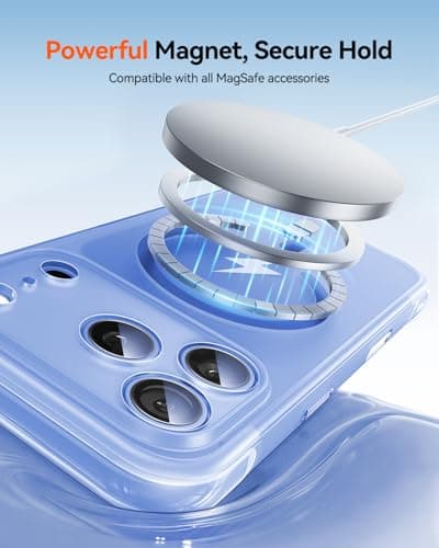 Gadged GPro Air for iPhone 17 Pro Max Case with Screen Protector, [Full Camera Protection] Fit for MagSafe, Mil-Grade Drop Tested, Shockproof Matte Cover for iPhone 17 Pro Max Phone Case 6.9'' Blue - Thumbnail 3