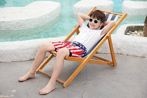 Swim Trunks for Boys Size 10-12 American Flag Big Boy Swim Shorts Novelty Board Shorts Kids American Flag Sports Bathing Suit Size 10-12 Boys Swimsuits with Drawstring Pockets Medium 10T 11T 12T - Thumbnail 3
