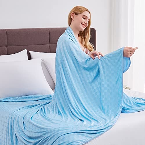 Topcee Cooling Blanket, Summer Cooling Blankets for Hot Sleepers, Arc-Chill Q-Max>0.5 Cool Fiber, Oeko-TEX 100% Certified, Soft, Breathable, Double-Side Bed Throw,Keep Cool for Adults Kids 50"x70" - Image 1