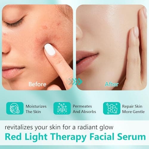 Red Light Therapy Activation Serum, Red Light Therapy Serums for Face and Neck, Hydrating Serum for Face, Facial Serums Anti Aging and Reduce Wrinkles, Pure Formula Facial Serum for Women, 1OZ - Thumbnail 2