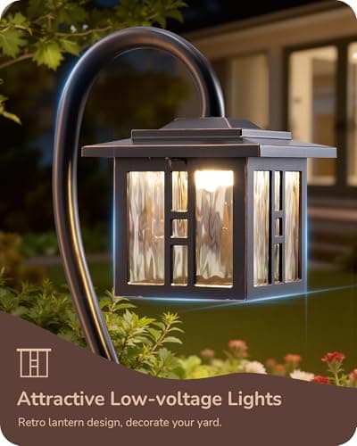 EDISHINE Low Voltage Landscape Lighting, 3W 185LM Oil-Rubbed Bronze Outdoor Landscape Path Lights, Low Voltage Pathway Lights for Garden Driveway, Die-Cast Aluminum, 50,000H, 6-Pack - Thumbnail 2