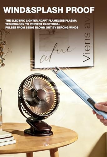 Electric Candle Lighter USB Rechargeable Plasma Arc Windproof Flameless with Safety Lock Ideal for Candle BBQ Camping Birthday Housewarming Gifts for Women & Men (Sierra Blue, 1 Count) - Thumbnail 5