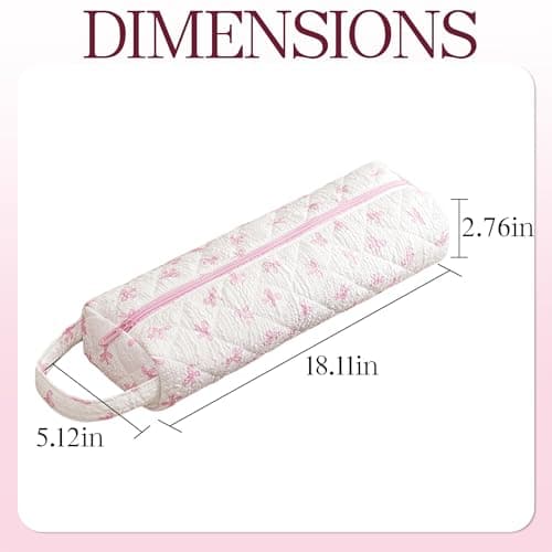 AMZMA Quilted Hair Dryer Travel Case, Portable Hair Tools Organizer for Curling Irons & Flat Irons, Soft Toiletry Storage Bag, Travel Essentials Gift for Women Girls - Thumbnail 2
