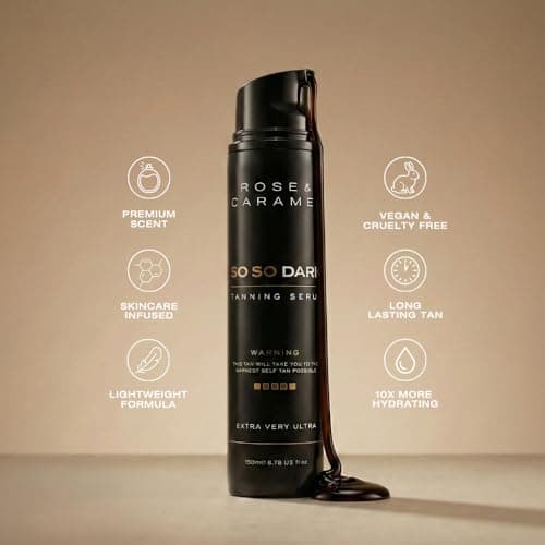 Rose & Caramel So So Dark Self Tanning Serum Ultra Dark Self Tanner 5.07 Fl Oz (150ml) - Thumbnail 5
