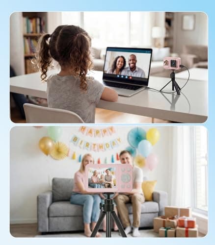 Digital Camera 5K 80MP Point and Shoot Digital Camera for Photography 18X Zoom Anti Shake, Compact Small Vlogging Cameras Dual Screen for Kids Teens Adult Beginner Gifts - Pink - Thumbnail 5