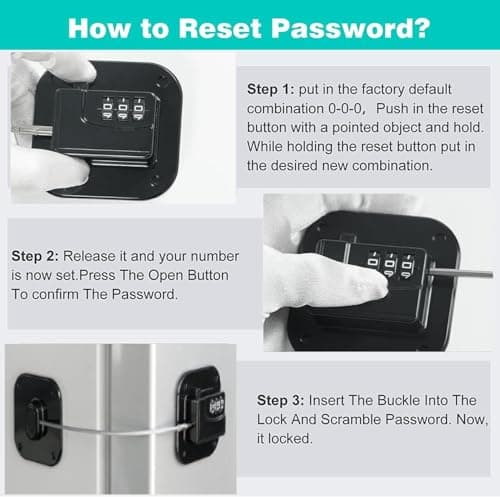 2 Pack Refrigerator Lock - Heavy Duty Combination Fridge Lock, Child/Baby Proofing Tool for Cabinets, Closets, Drawers, Window and More, Easy Install and Use (Black) - Thumbnail 4