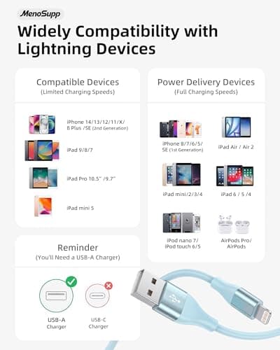 iPhone Charger 3Pack 10 FT Apple MFi Certified Lightning Cable Fast Charging iPhone Charger Cord Compatible with iPhone 14 13 12 11 Pro Max XR XS X 8 7 6 Plus SE iPad and More - Thumbnail 6