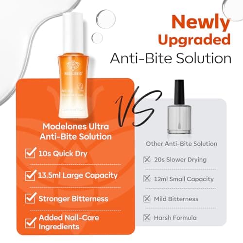 modelones Nail Biting Prevention for Kids, New Thumb Sucking Deterrent, Bitter No Bite Nail Polish, Stop Biting Nails Repair for Damged Nails Care, 0.46 fl oz, Safe & Effective For Age 1+ - Thumbnail 6