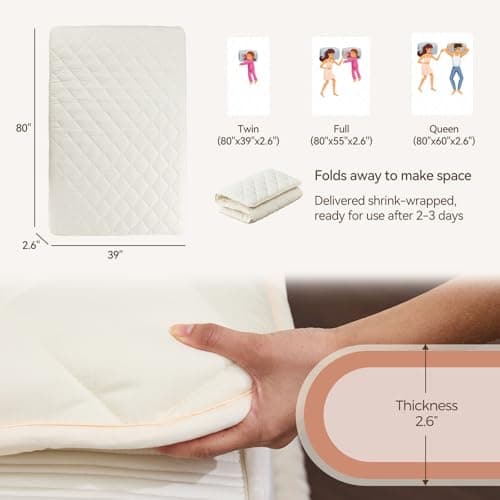 Miisong Japanese Floor Mattress with Washable Cover, Folding Futon Mattresss, Tatami Mat Sleeping Pad with Thicken Memory Foam, Roll Up Floor Lounger Bed for Kids Adults (Twin 80"×39"×2.6") - Thumbnail 2
