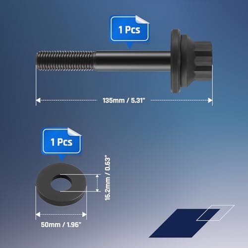 SPELAB Harmonic Balancer Damper Bolt Compatible with Chevrolet, Compatible with GM GEN III IV LS 4.8-6.2L, Balancer Bolt & Assembly Lubricant - Thumbnail 3