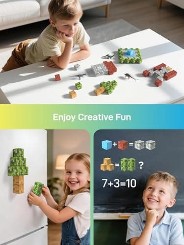 Veecafiodi Magnetic Blocks 108PCS, Dinosaur Magnetic Building Blocks with 6 Dinosaur Figures, Magnetic Blocks for Kids Ages 3-5, 4-8, STEM Construction Toy - Thumbnail 4