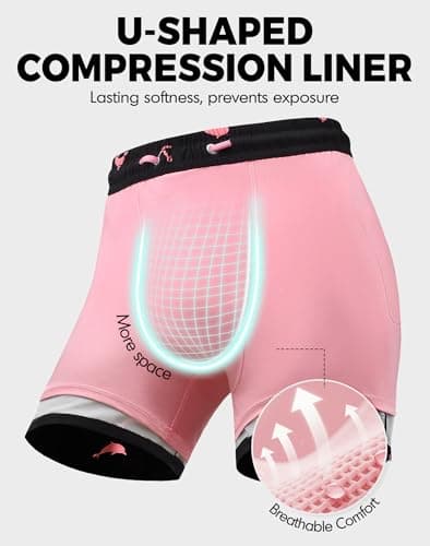 MOSSROZZ Mens Bathing Suit with Compression Liner 7 Inch Swim Trunks - Thumbnail 3