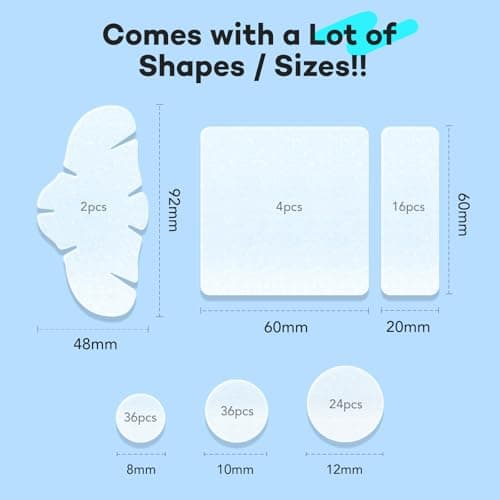 LitBear Large Pimple Patches for Face (6 Sizes 118 Pcs), Big Hydrocolloid Acne Patches, XL Hydrocolloid Bandages for Body, Cheek, Forehead, Chin, Full Face, Back, Nose - Thumbnail 2