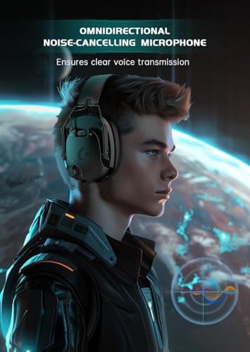 syndesmos Wireless Gaming Headset for PS5, PC, PS4, Switch, Gaming Headphones with Detachable Noise Cancelling Mic, 45H Battery, 7.1 Surround Sound, Black - Thumbnail 2