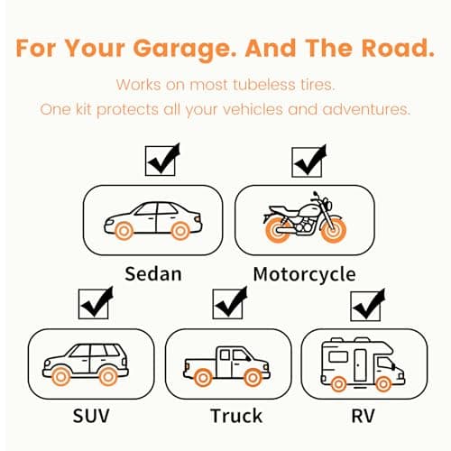 Professional 25-Piece Tire Repair Kit - Complete Emergency Kit for Car, Motorcycle. All-in-One Portable Oxford bag with Essential Tools & Step-by-Step Manual. Ready to Use, No Extra Purchase Needed. - Thumbnail 5