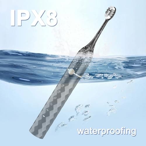 Seapeoa Electric Toothbrush Set, Equipped with 10 Brush Heads and Travel case, IPX8 Waterproof, 2-Minute Timer, 42000 high-Frequency Vibrations, 5 Modes, The First Choice for Gift Giving - Thumbnail 6